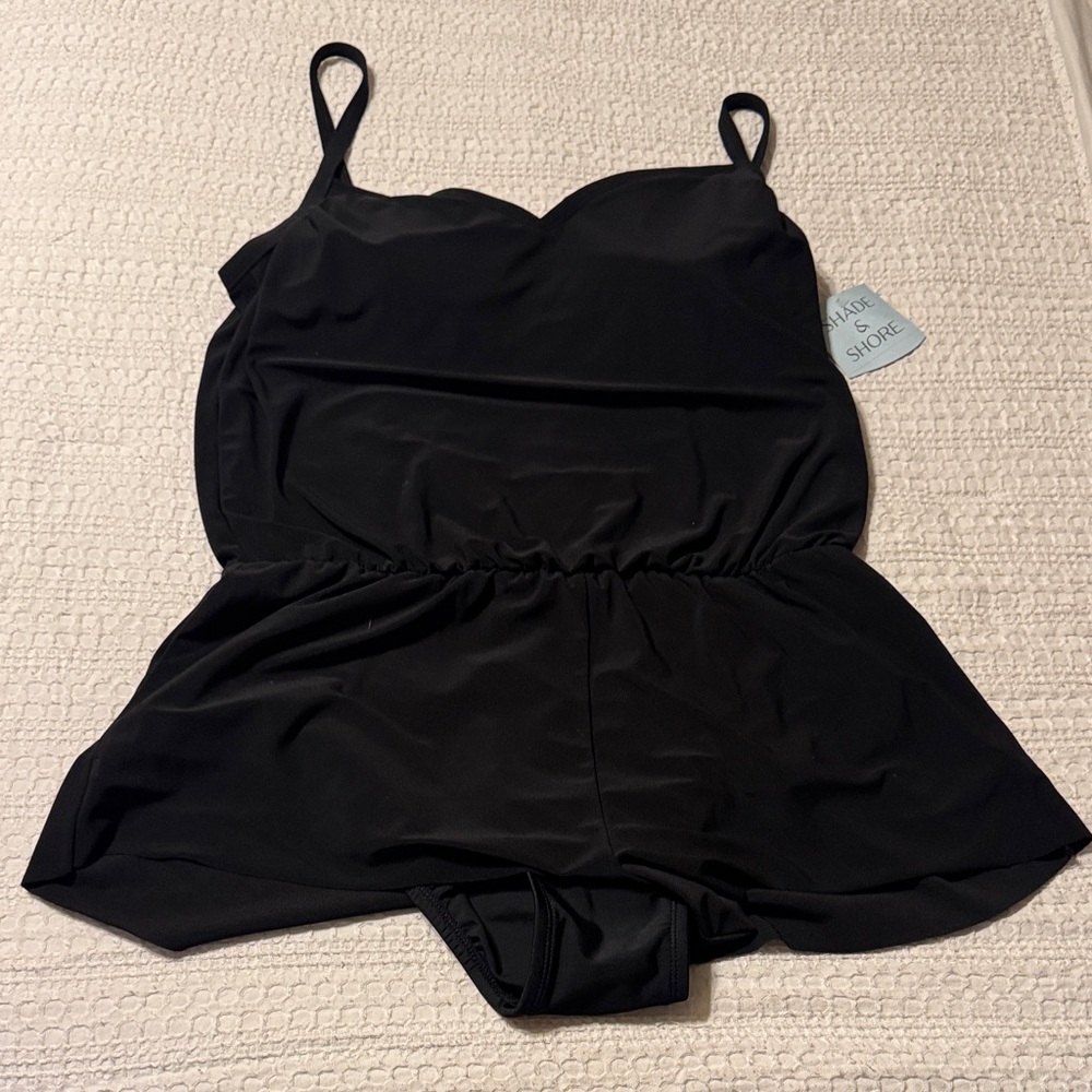 New with Tags - Size M - Women's Swim Romper - Shade & Shore Black M